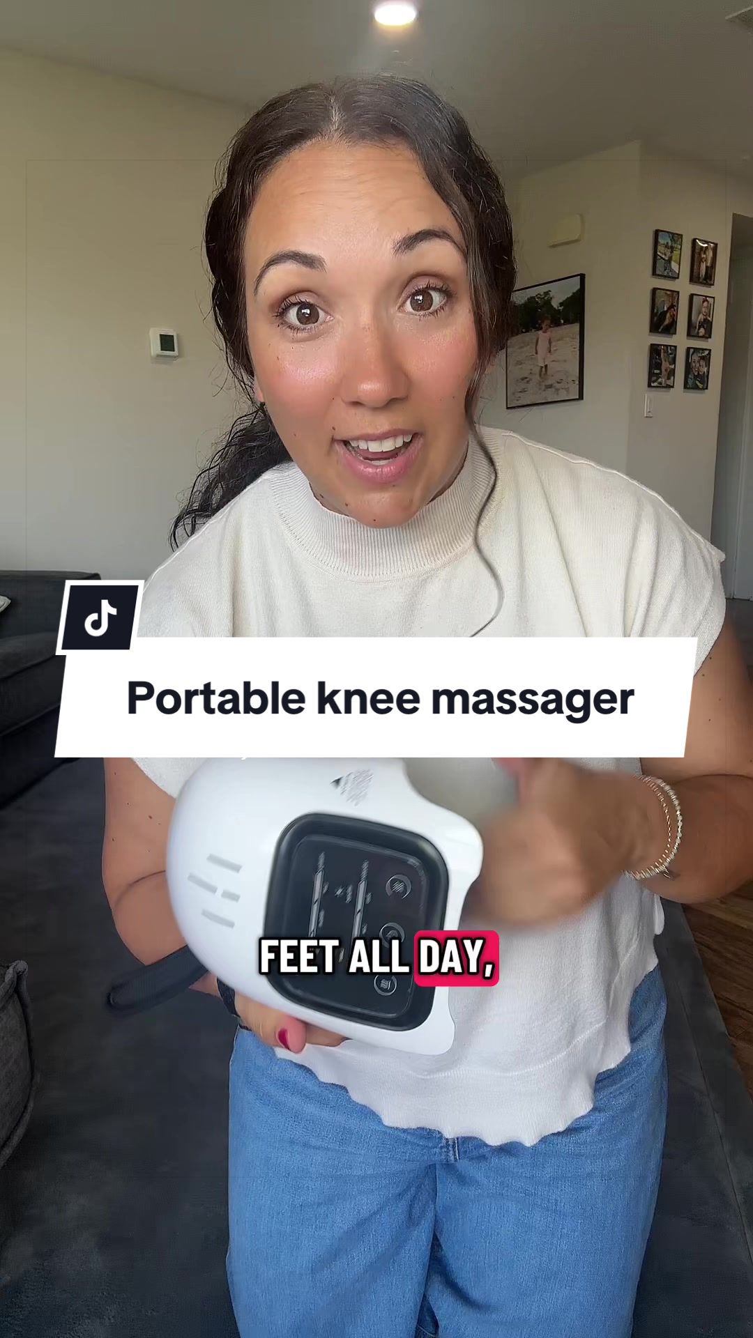 This portable knee massager is no joke! It feels amazing #kneemassager #kneepain